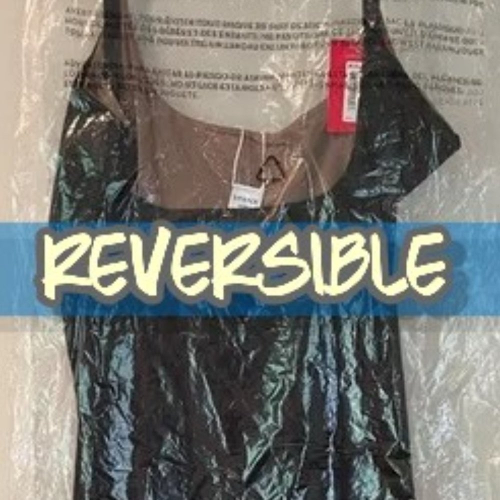 Spanx REVERSIBLE open bust mid thigh bodysuit